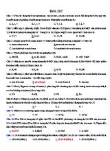 Đề thi thử môn Hóa học năm 2017